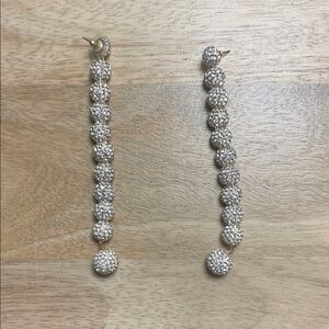 Lele Sadoughi Silver Crystal Ball Earrings